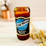 Beer candles - Blue Moon  bottle - soy wax - hemp wicks - DECONSTRUCTED CANDLES