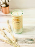Pinot Grigio wine bottle candle - Santa Margherita bottle- DECONSTRUCTED CANDLES - soy wax