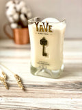 Tequila soy candle - Yave bottle - Margarita Scented - organic soy wax - hemp wick