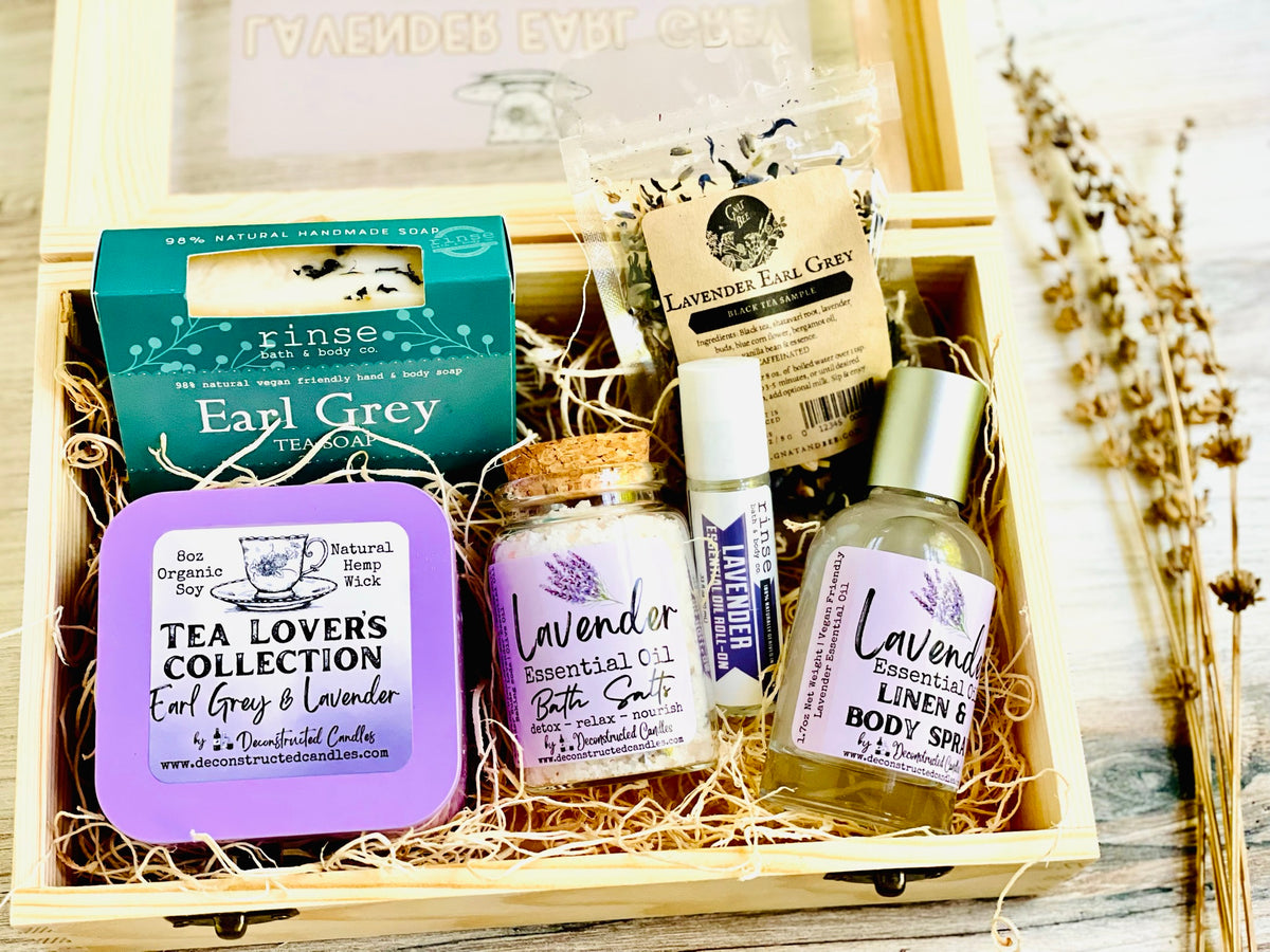 Chamomile Tea Deluxe Wooden Gift Box - Scent Box - Tea Lover's Bath & –  Deconstructed Candles