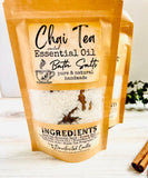 9oz Chai Tea Essential Oil Bath Salts | Dead Sea Mineral Salt, baking soda, and epsom salts