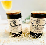12oz Wine Bottle Candles with Cork Lids - White Wine, Rose & Sparkling Scents
