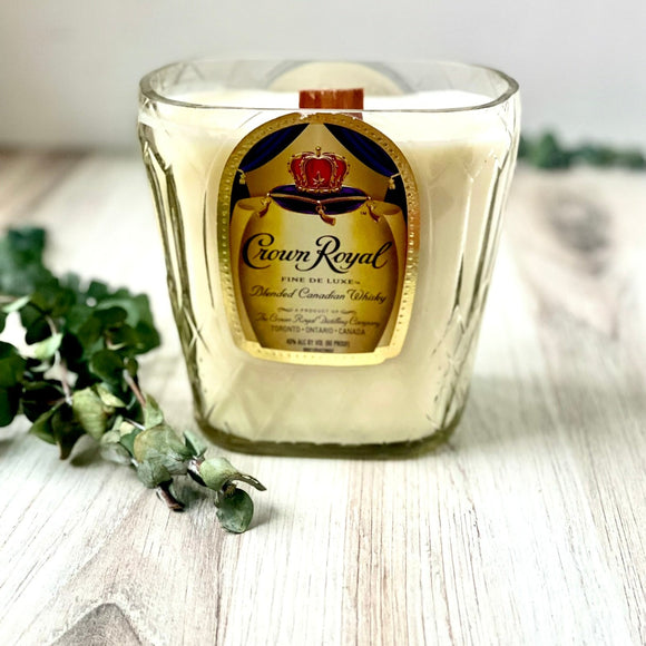 Old fashioned Whiskey candle - Crown Royal Whiskey Bottle - DECONSTRUCTED CANDLES - soy wax