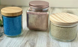 12oz Sand Wax Candle Kit - Aquamarine Green Color - WAX + WICKS + FRAGRANCE OILS - Cocktail Scents