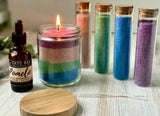 12oz Sand Wax Candle Kit - Red Sangria Color - WAX + WICKS + FRAGRANCE OILS - Cocktail Scents