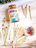Colored Matches - Cocktail & Wine Themed - standard size - Approximately 60 per vial