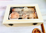 Bourbon Whiskey Wooden Gift Box - Bourbon Themed Scent Box -  Handmade/organic/natural - Essential Oil
