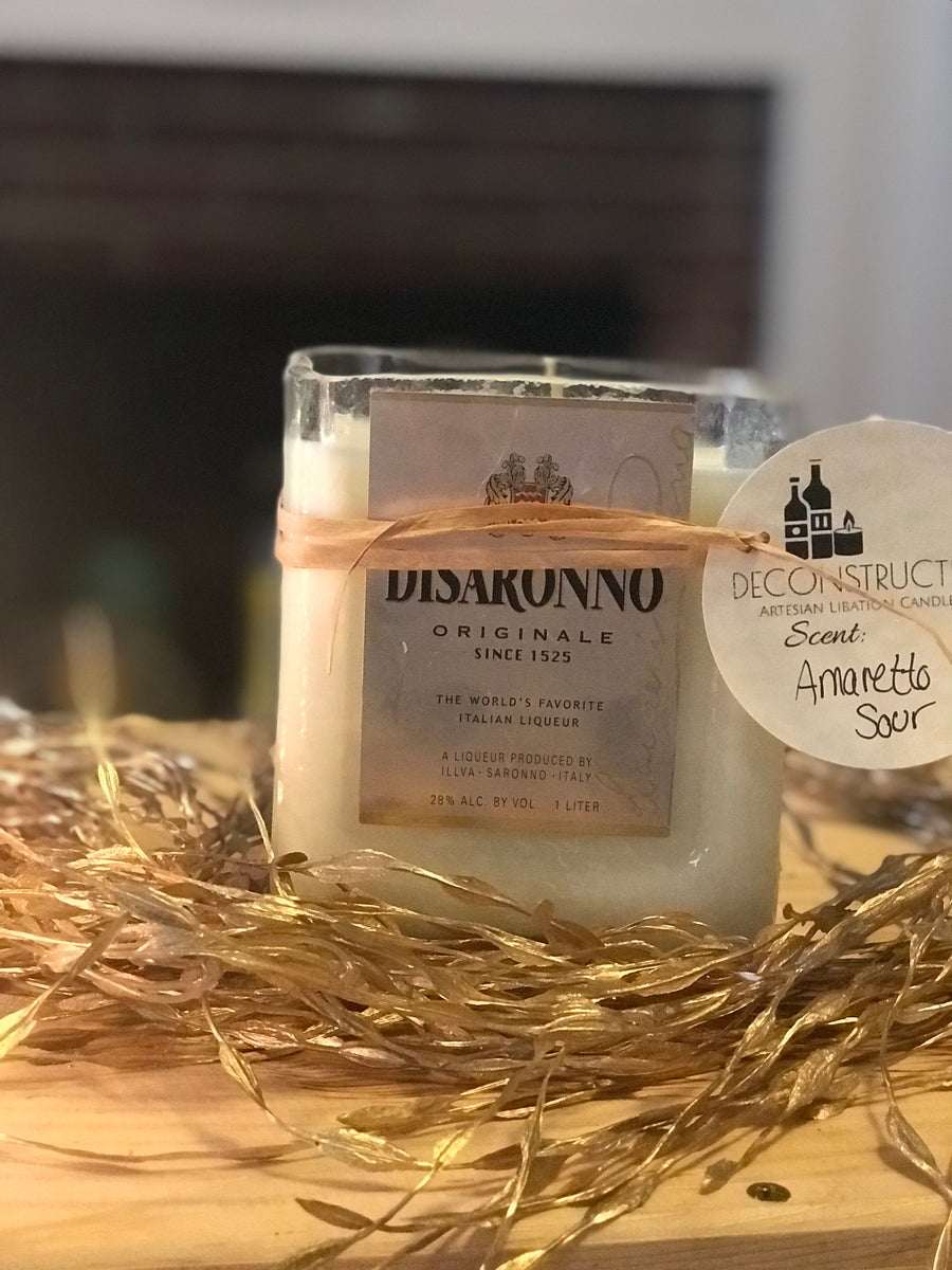 Amaretto candle disarrano bottle soy wax DECONSTRUCTED CANDLES