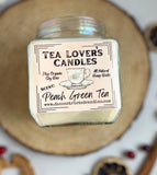 Tea Lover's 16oz Soy Candle - Choose from over 20 custom tea scents - Organic Soy Wax - Hemp Wick