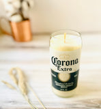 Beer candles - Corona bottle - soy wax - hemp wicks - DECONSTRUCTED CANDLES