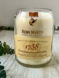 Cognac candle - Remy Martin 1738 bottle - “Sidecar” scent - DECONSTRUCTED CANDLES - soy wax