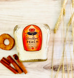 Peach whiskey candle - Crown Peach Bottle - soy wax - DECONSTRUCTED CANDLES - organic soy wax