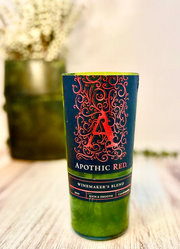 Red wine candle - apothic red bottle - soy wax