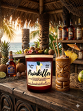 Painkiller 10oz SOY Candle - Wood Wick - Frosted Amber glass container with wood lid