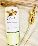 Pinot Grigio wine bottle candle -Cavit Pinot Grigio bottle- DECONSTRUCTED CANDLES - soy wax