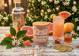 10oz SOY Candle - Grapefruit Crush Scent - Wood Wick - clear frosted glass votive w/ wood lid (Copy) (Copy)