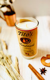 Vodka candle - Tito’s bottle - Choose Your Scent - Organic soy wax