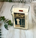 Whiskey candle - larceny bottle - Old Fashioned scent