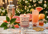 10oz SOY Candle - Grapefruit Crush Scent - Wood Wick - clear frosted glass votive w/ wood lid (Copy) (Copy)