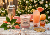 10oz SOY Candle - Grapefruit Crush Scent - Wood Wick - clear frosted glass votive w/ wood lid (Copy) (Copy)
