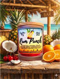 Rum Punch 10oz SOY Candle - Wood Wick - Frosted clear glass container with wood lid