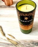 Cabernet wine bottle candle - Carnivor Cabernet bottle - organic soy wax - hemp wicks