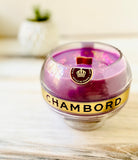 Chambord Bottle candle - Blackberry Scented - soy wax - DECONSTRUCTED CANDLES