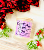 Christmas Candles - Organic soy wax -  cracking wood wicks - 10oz - 50 hours burn time