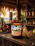 Painkiller 10oz SOY Candle - Wood Wick - Frosted Amber glass container with wood lid