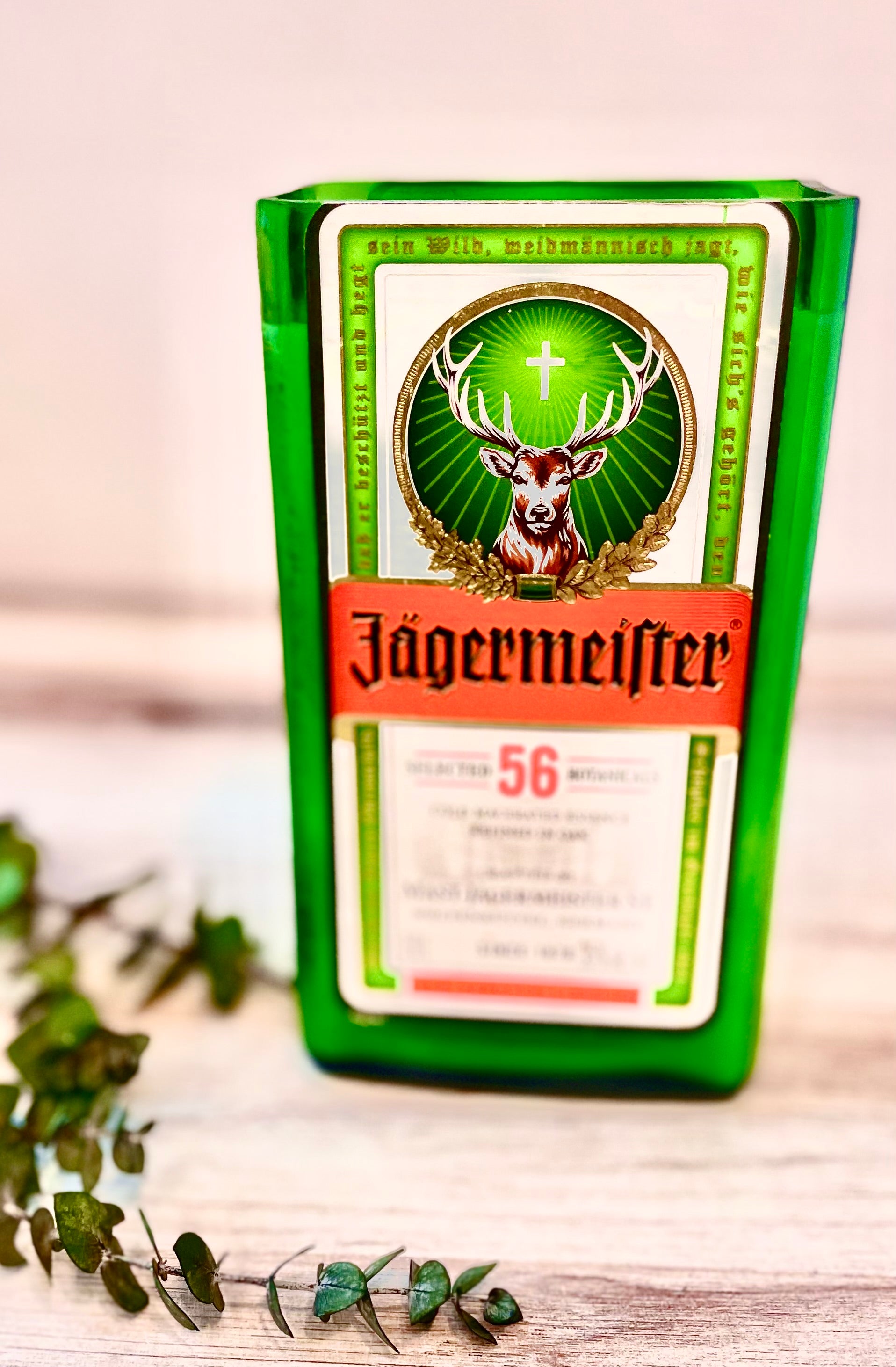 Herbal Liquor candle - Jagermeister bottle - herbal liquor scent