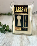 Whiskey candle - larceny bottle - Old Fashioned scent