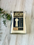 Whiskey candle - larceny bottle - Old Fashioned scent