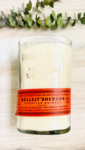 Bourbon Candle - Bulleit Bottle - old fashioned scent - organic soy wax - hemp wick