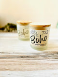 10oz SOY Candle- Boho Scent - Wood Wick - Bohemian Style Candle