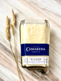 Tequila soy candle - Camarena bottle - Margarita Scented - organic soy wax - hemp wick