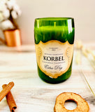 Champagne wine bottle candle - Korbel Bottle - champagne scented