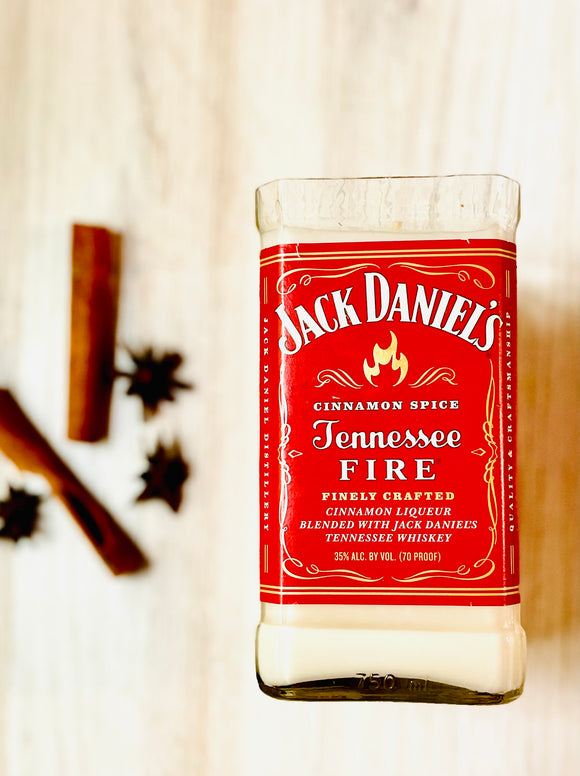 Cinnamon whiskey candle - jack daniels fire - DECONSTRUCTED CANDLES - soy wax