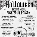 Seasonal Scents - Skull Candle  - Wood Wick - Pure Soy Wax - Spooky Scents