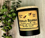 Luxury 10oz SOY Candle- Bourbon Scent - Wood Wick - Frosted matte black container with black lid (Copy)