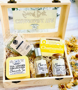 Chamomile Tea Deluxe Wooden Gift Box - Scent Box - Tea Lover's Bath & –  Deconstructed Candles