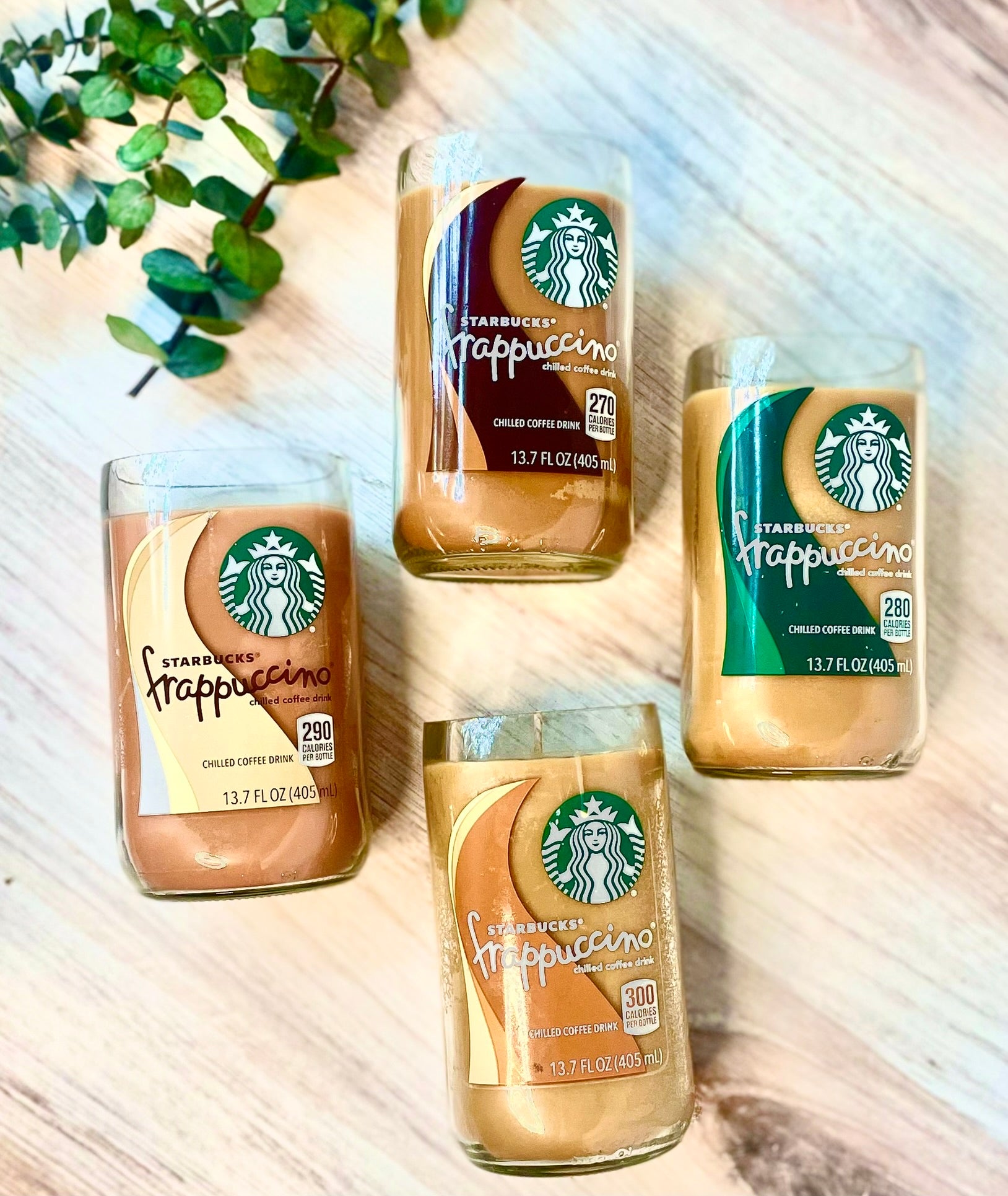 Coffee scented candle recycled Starbucks bottle Coffee Lover