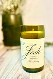 Chardonnay Wine Bottle Candle Josh Cellars Bottle Soy Wax Natural Cotton Wick