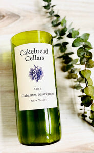 Cabernet Wine bottle Candle - cakebread bottle - Cabernet Scented - Organic Soy Wax - Hemp Wick
