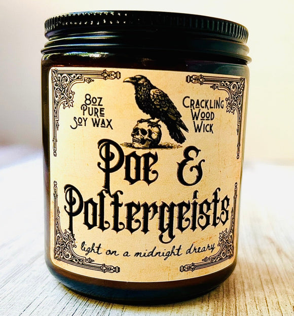 Halloween Candle Spooky Scents Choose your Scent Crackling Wood Wick Soy Wax Seasonal Scents