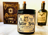 Halloween Candle Spooky Scents BUTTER BREW Crackling Wood Wick Soy Wax Seasonal Scents
