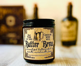 Halloween Candle Spooky Scents BUTTER BREW Crackling Wood Wick Soy Wax Seasonal Scents