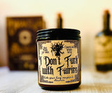 I don't fuck with Fairies Amber 8oz Crackling Wood Wick Soy Wax Choose your Scent