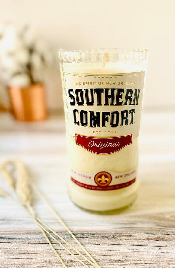 Southern Whiskey Scented candle - SoCo Bottle - Organic Soy Wax - Hemp Wick
