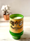 Italian Liqueur candle - Montenegro Amaro bottle - soy wax - DECONSTRUCTED CANDLES
