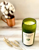 Chardonnay wine candle - cakebread chard bottle - organic soy wax